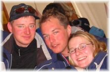 Tom, Carsten und Melanie im Tippi